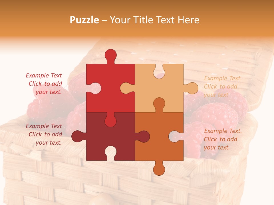 The Bast-Basket With A Raspberry Is Photographed On A White Background PowerPoint Template