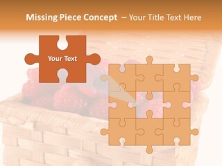 The Bast-Basket With A Raspberry Is Photographed On A White Background PowerPoint Template