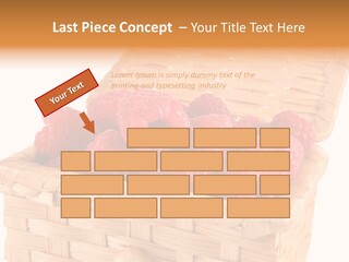 The Bast-Basket With A Raspberry Is Photographed On A White Background PowerPoint Template