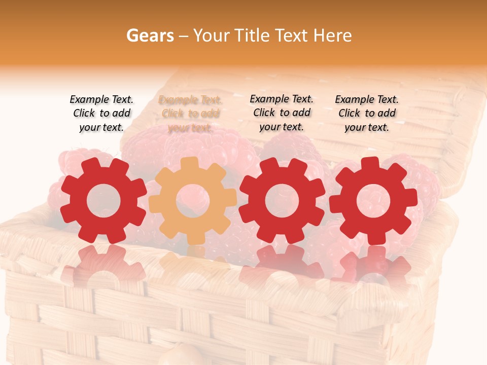 The Bast-Basket With A Raspberry Is Photographed On A White Background PowerPoint Template