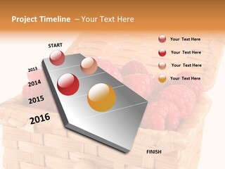 The Bast-Basket With A Raspberry Is Photographed On A White Background PowerPoint Template