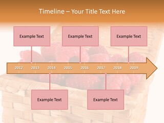 The Bast-Basket With A Raspberry Is Photographed On A White Background PowerPoint Template