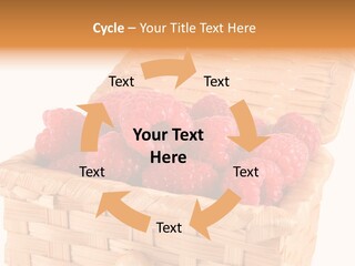 The Bast-Basket With A Raspberry Is Photographed On A White Background PowerPoint Template
