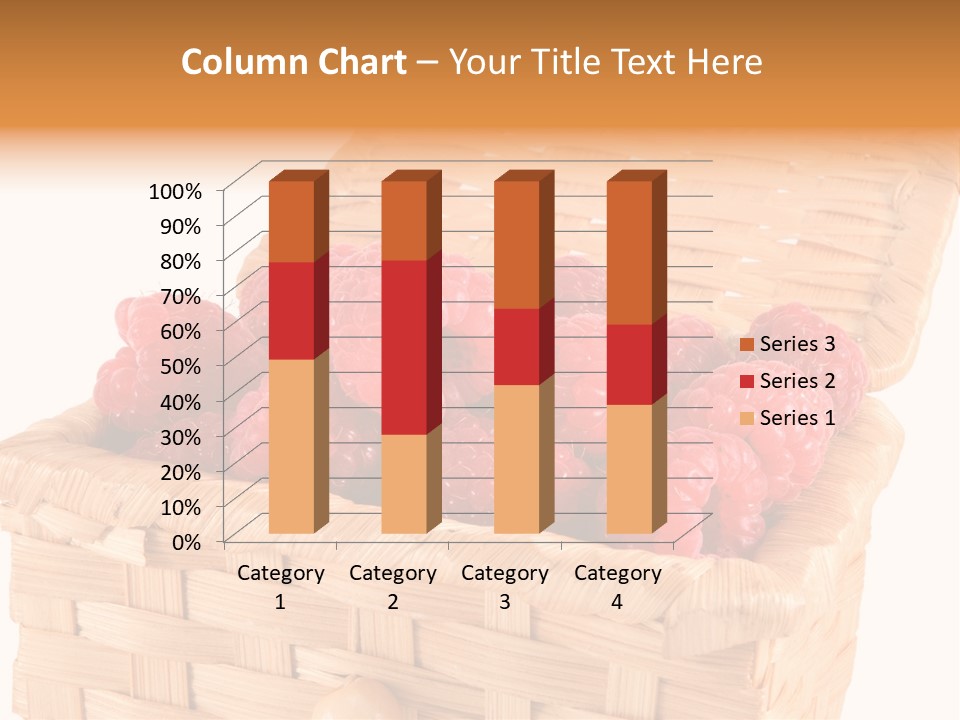 The Bast-Basket With A Raspberry Is Photographed On A White Background PowerPoint Template