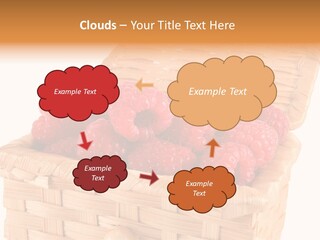 The Bast-Basket With A Raspberry Is Photographed On A White Background PowerPoint Template