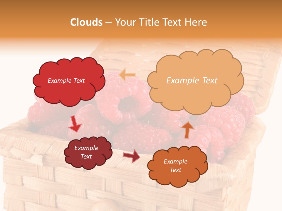 The Bast-Basket With A Raspberry Is Photographed On A White Background PowerPoint Template