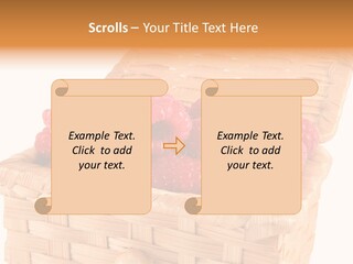 The Bast-Basket With A Raspberry Is Photographed On A White Background PowerPoint Template