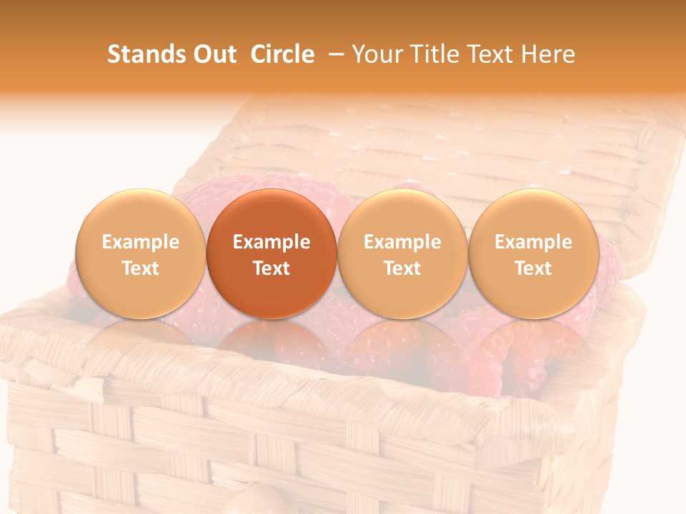 The Bast-Basket With A Raspberry Is Photographed On A White Background PowerPoint Template