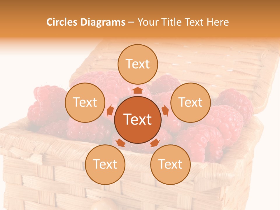 The Bast-Basket With A Raspberry Is Photographed On A White Background PowerPoint Template