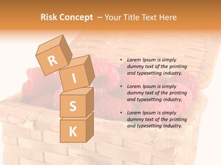 The Bast-Basket With A Raspberry Is Photographed On A White Background PowerPoint Template