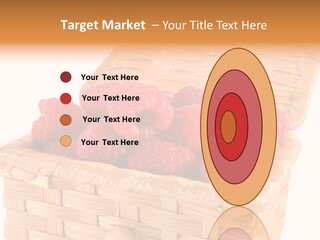 The Bast-Basket With A Raspberry Is Photographed On A White Background PowerPoint Template
