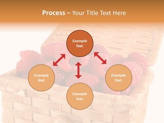 The Bast-Basket With A Raspberry Is Photographed On A White Background PowerPoint Template
