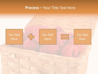 The Bast-Basket With A Raspberry Is Photographed On A White Background PowerPoint Template
