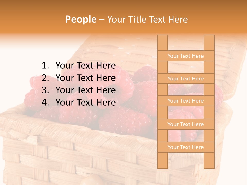 The Bast-Basket With A Raspberry Is Photographed On A White Background PowerPoint Template
