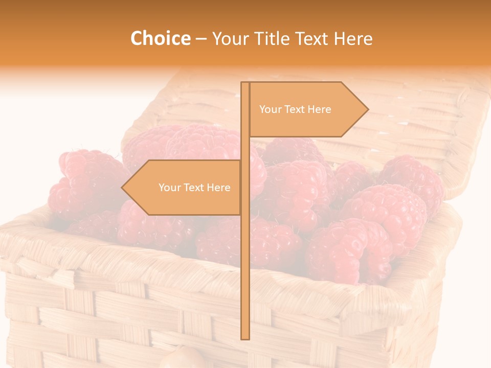 The Bast-Basket With A Raspberry Is Photographed On A White Background PowerPoint Template