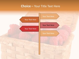 The Bast-Basket With A Raspberry Is Photographed On A White Background PowerPoint Template
