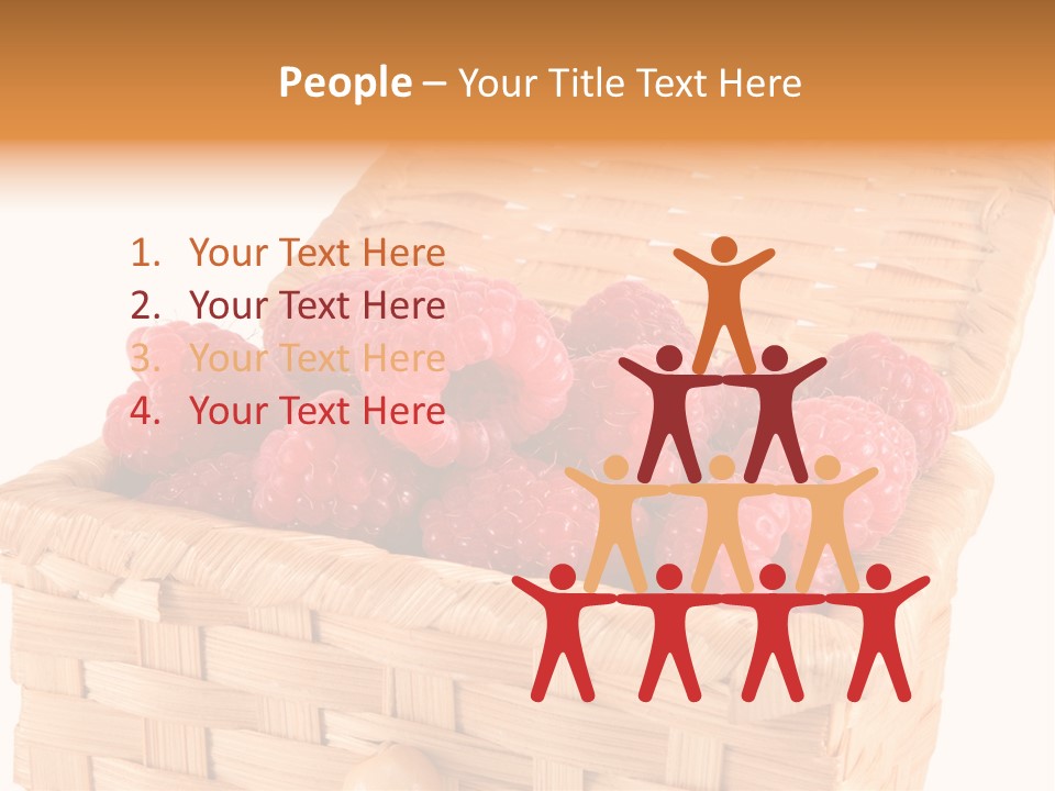 The Bast-Basket With A Raspberry Is Photographed On A White Background PowerPoint Template
