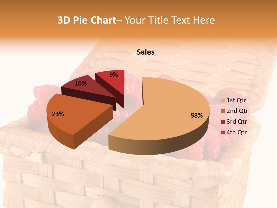 The Bast-Basket With A Raspberry Is Photographed On A White Background PowerPoint Template