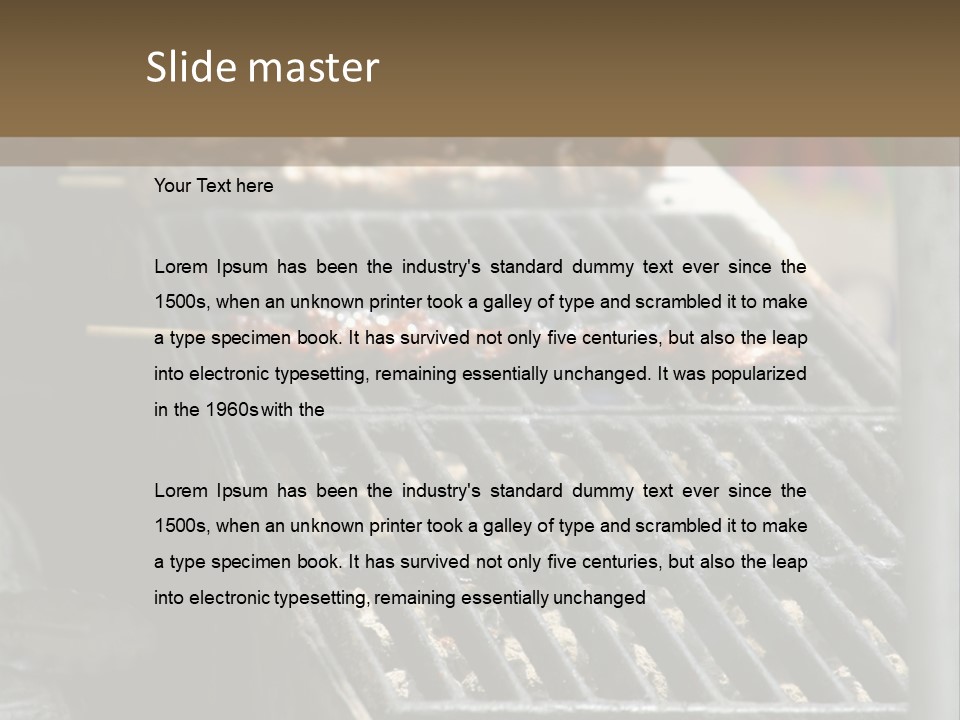 Souvlaki Grilling Outdoors PowerPoint Template