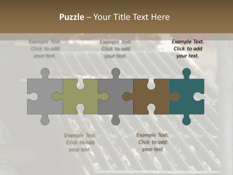 Souvlaki Grilling Outdoors PowerPoint Template