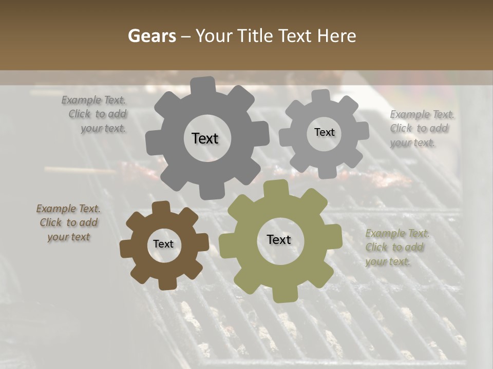 Souvlaki Grilling Outdoors PowerPoint Template