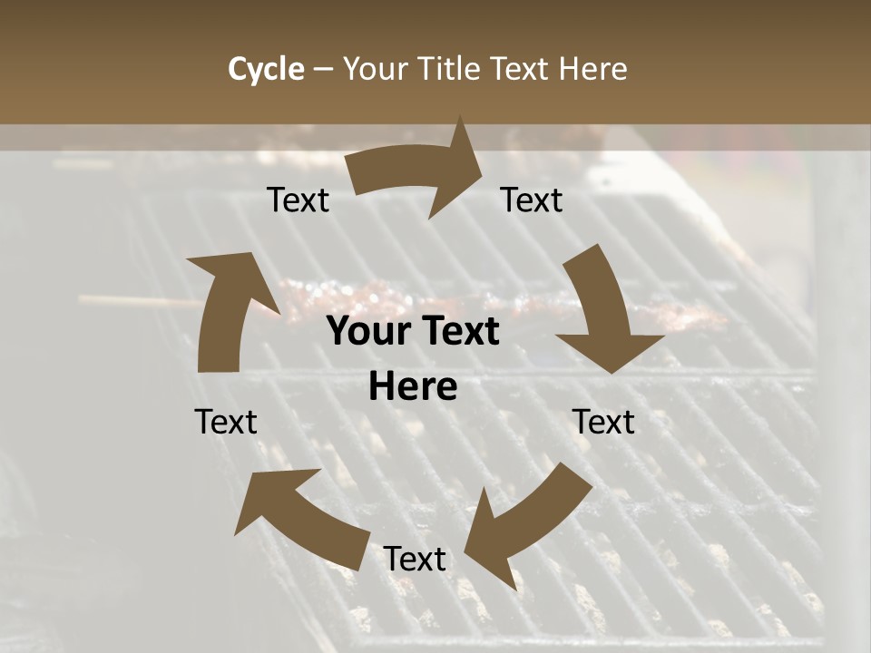 Souvlaki Grilling Outdoors PowerPoint Template
