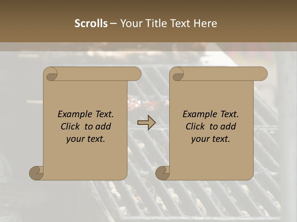 Souvlaki Grilling Outdoors PowerPoint Template