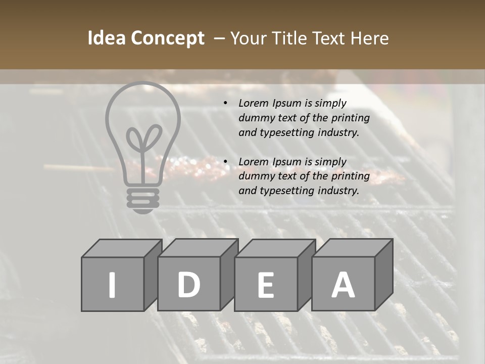 Souvlaki Grilling Outdoors PowerPoint Template