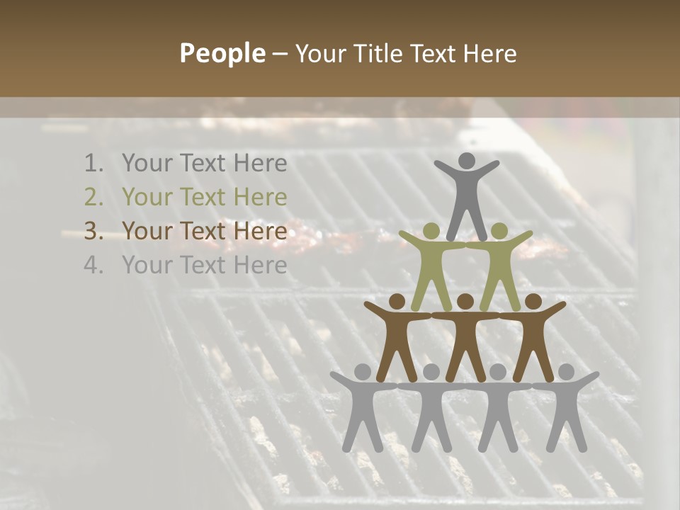 Souvlaki Grilling Outdoors PowerPoint Template