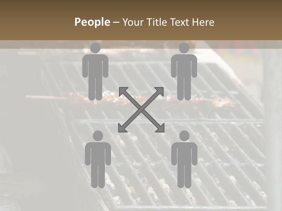 Souvlaki Grilling Outdoors PowerPoint Template