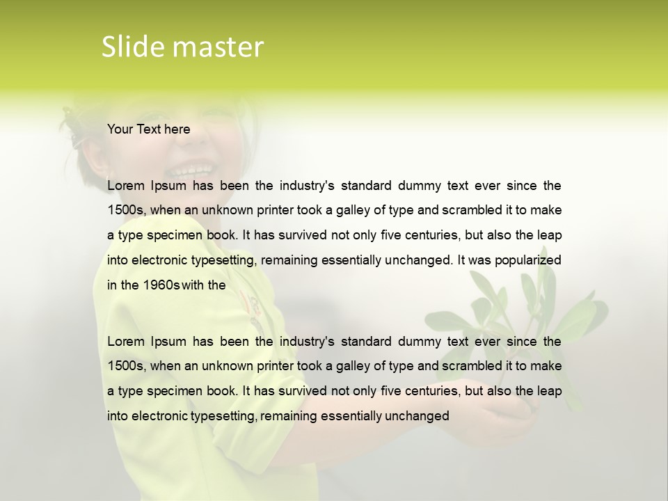 A Little Girl Holding A Plant With A Smile On Her Face PowerPoint Template