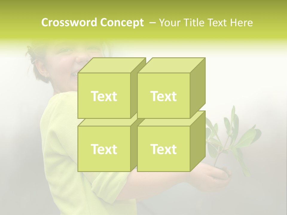 A Little Girl Holding A Plant With A Smile On Her Face PowerPoint Template