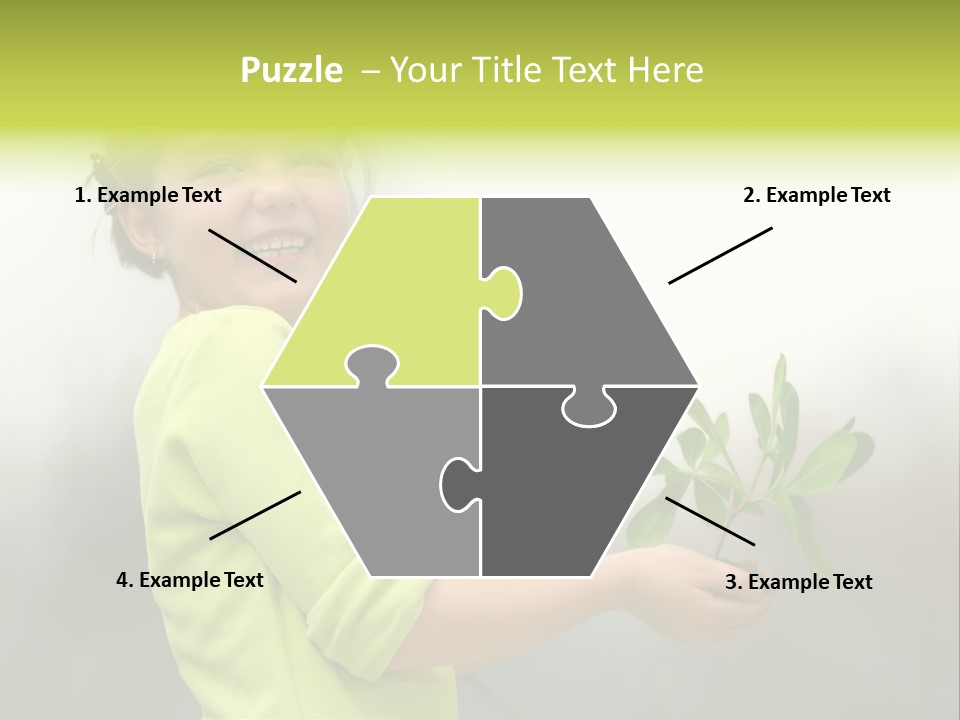 A Little Girl Holding A Plant With A Smile On Her Face PowerPoint Template