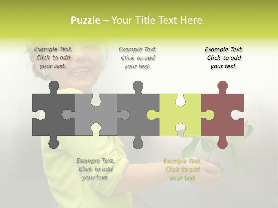 A Little Girl Holding A Plant With A Smile On Her Face PowerPoint Template