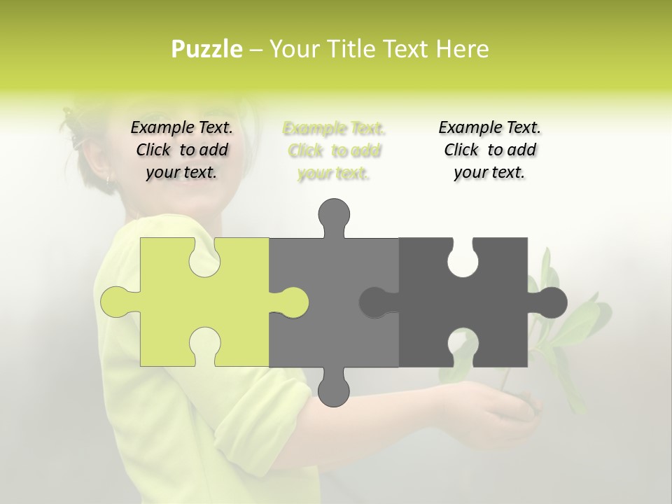 A Little Girl Holding A Plant With A Smile On Her Face PowerPoint Template