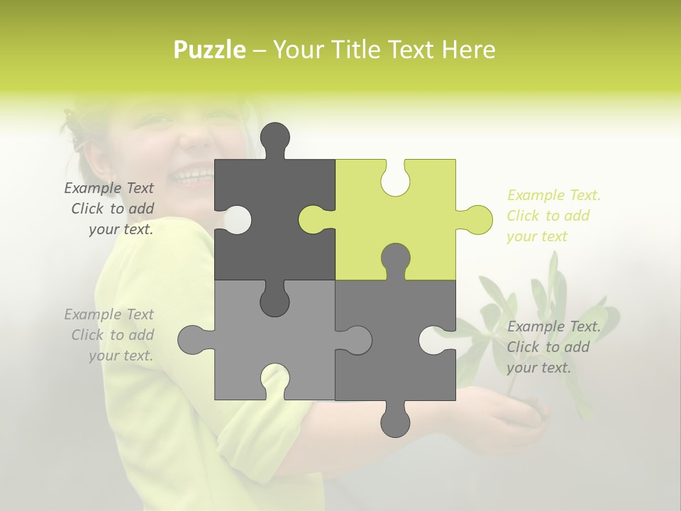 A Little Girl Holding A Plant With A Smile On Her Face PowerPoint Template