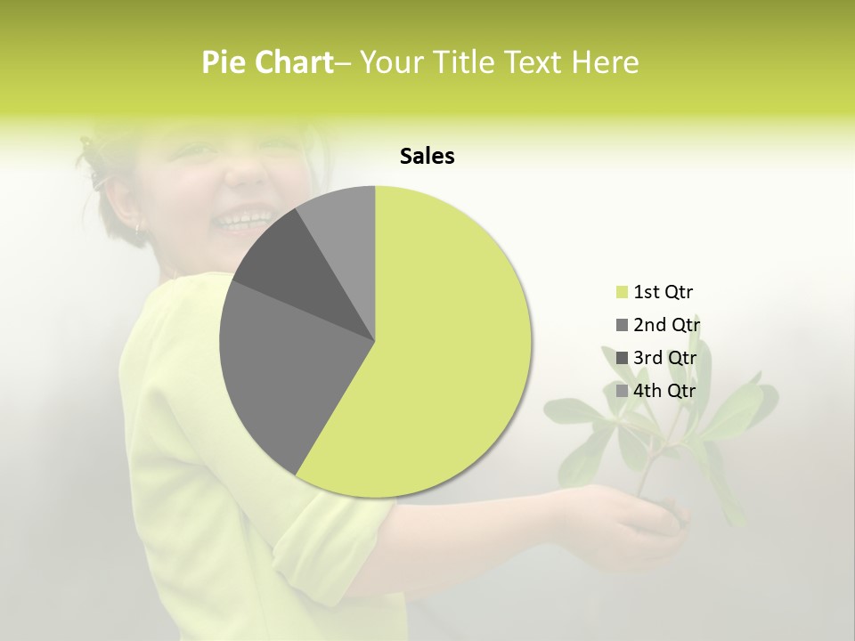 A Little Girl Holding A Plant With A Smile On Her Face PowerPoint Template