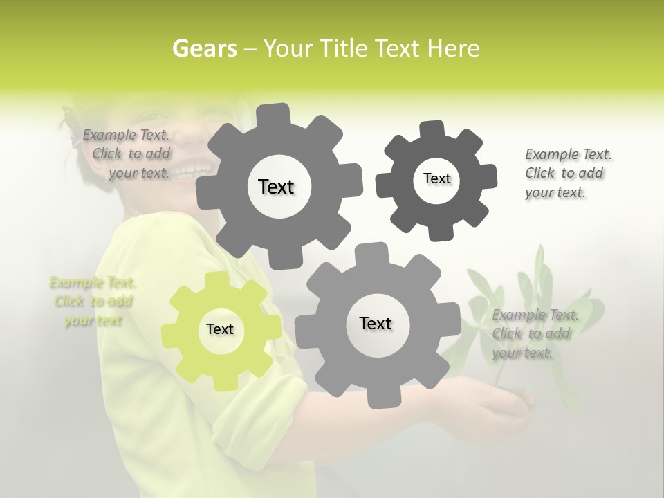 A Little Girl Holding A Plant With A Smile On Her Face PowerPoint Template