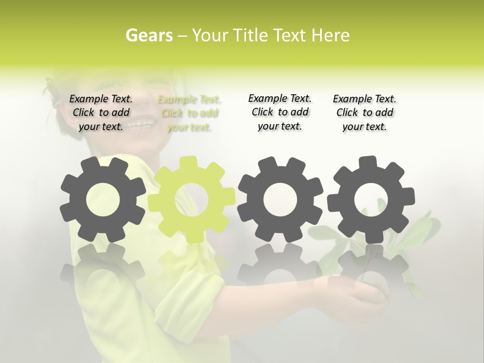 A Little Girl Holding A Plant With A Smile On Her Face PowerPoint Template