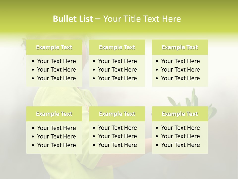 A Little Girl Holding A Plant With A Smile On Her Face PowerPoint Template