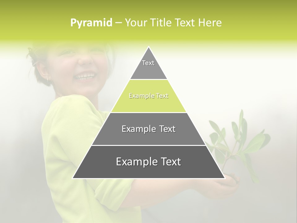 A Little Girl Holding A Plant With A Smile On Her Face PowerPoint Template