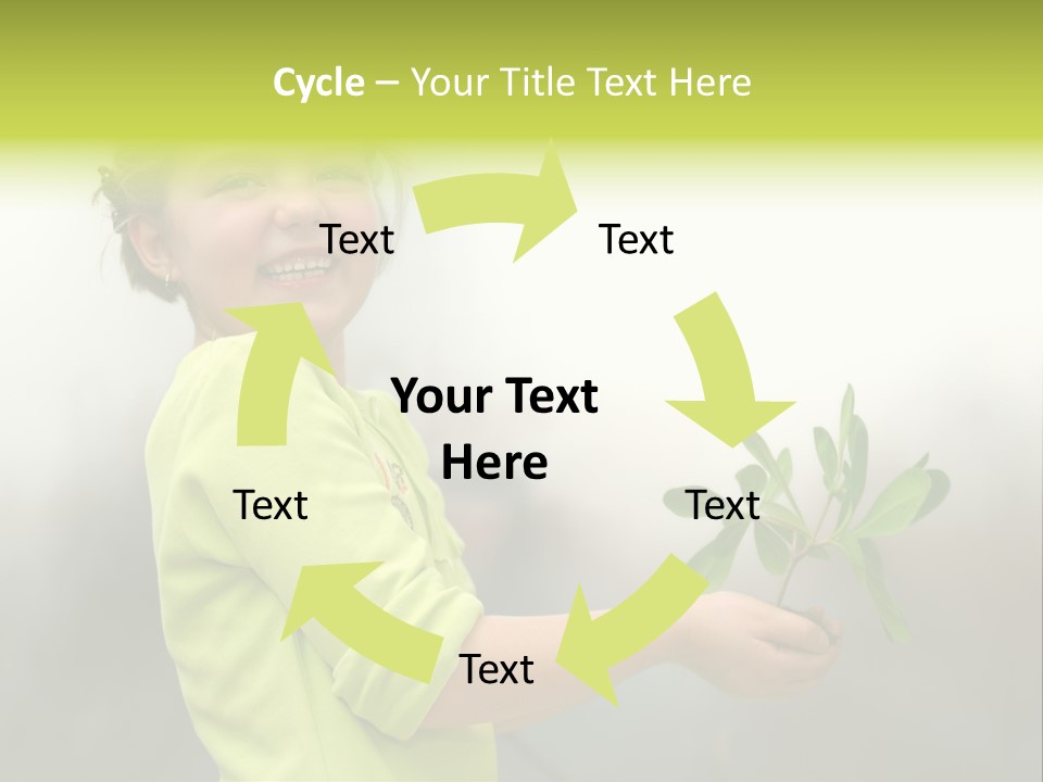 A Little Girl Holding A Plant With A Smile On Her Face PowerPoint Template