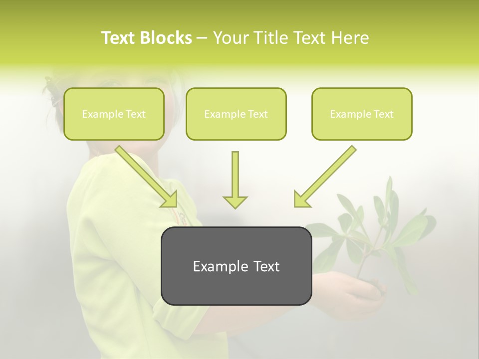 A Little Girl Holding A Plant With A Smile On Her Face PowerPoint Template
