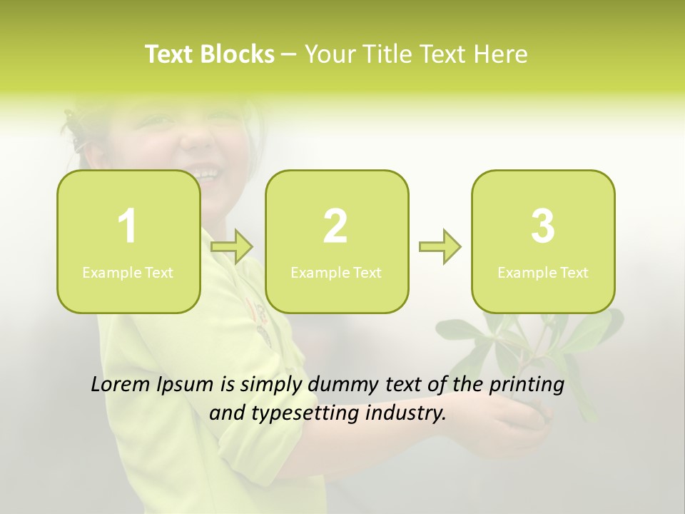 A Little Girl Holding A Plant With A Smile On Her Face PowerPoint Template