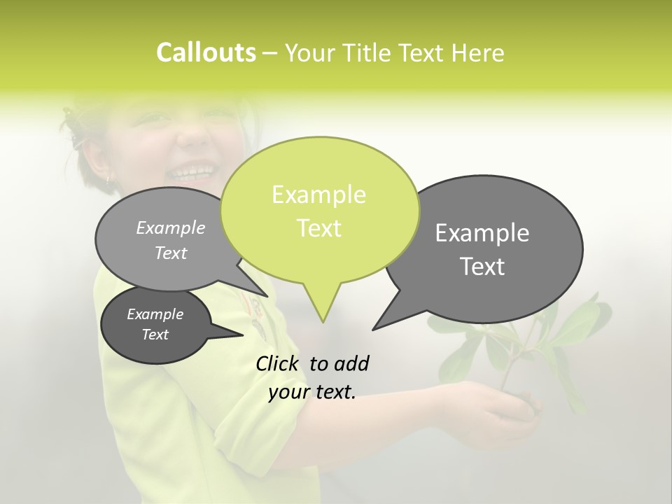 A Little Girl Holding A Plant With A Smile On Her Face PowerPoint Template