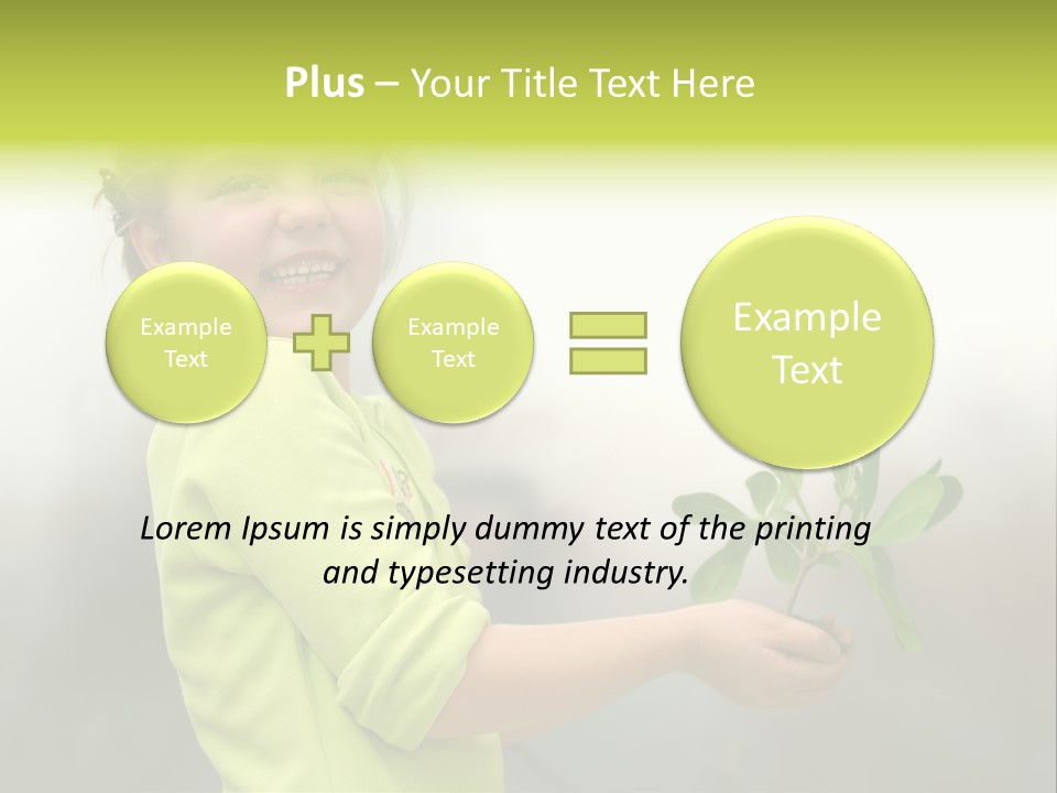 A Little Girl Holding A Plant With A Smile On Her Face PowerPoint Template