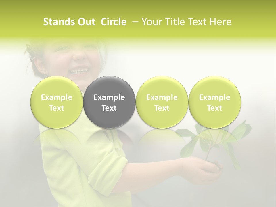 A Little Girl Holding A Plant With A Smile On Her Face PowerPoint Template