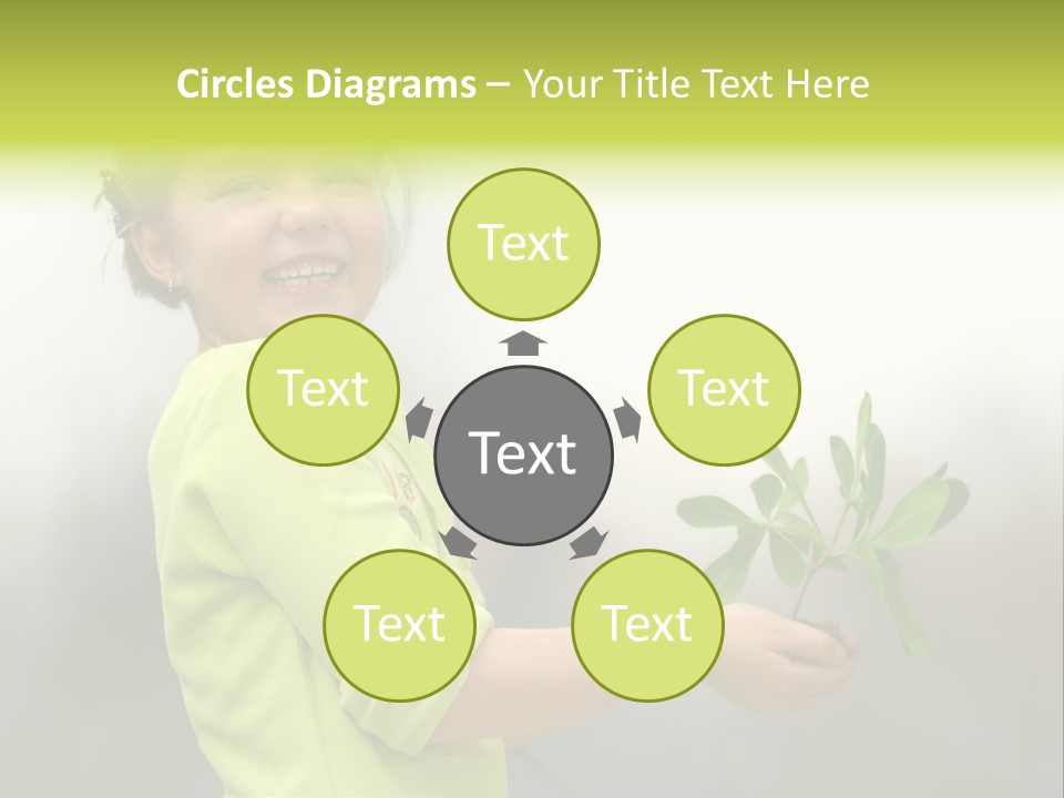 A Little Girl Holding A Plant With A Smile On Her Face PowerPoint Template