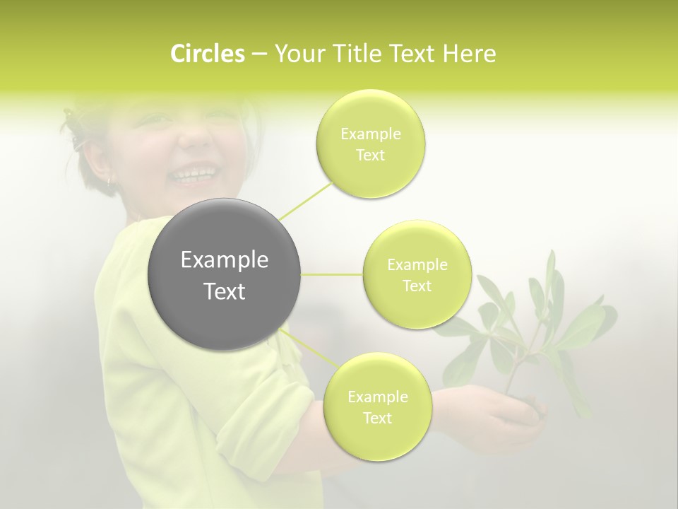 A Little Girl Holding A Plant With A Smile On Her Face PowerPoint Template