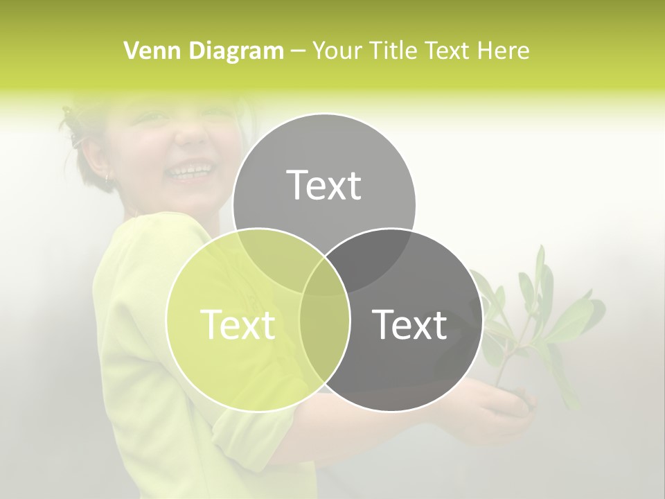 A Little Girl Holding A Plant With A Smile On Her Face PowerPoint Template